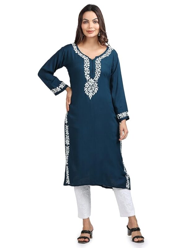 Chikankari Kurti (Mal Cotton)