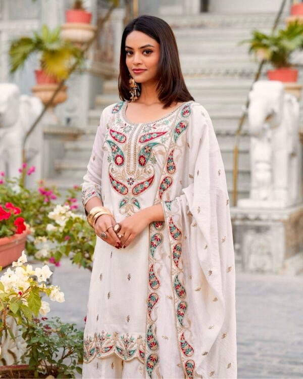 JD-584 – 3-Piece Fancy Kurti Set - Image 2
